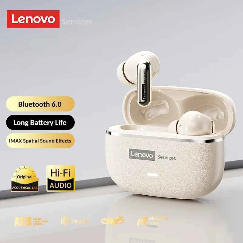 Lenovo LE208 Bluetooth V6.0 Earphones ENC Noise Cancelling Wireless Headphone Low Latency Gaming Music Earbuds HD Call With Mic