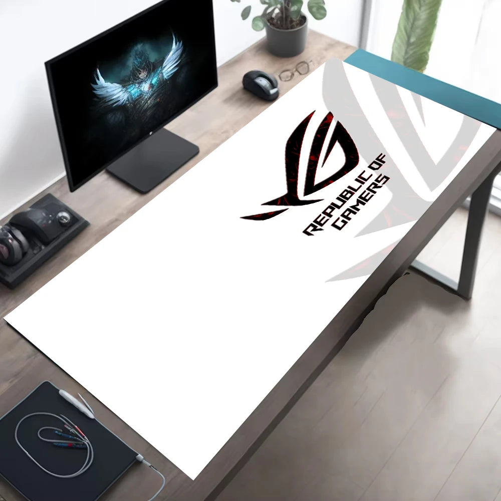 1pc Large Gaming Mouse Pad ROG Circuit Board Design Anti-Slip Rubber Base Extended Desk Mat for Office Gaming Setup PC Accessory
