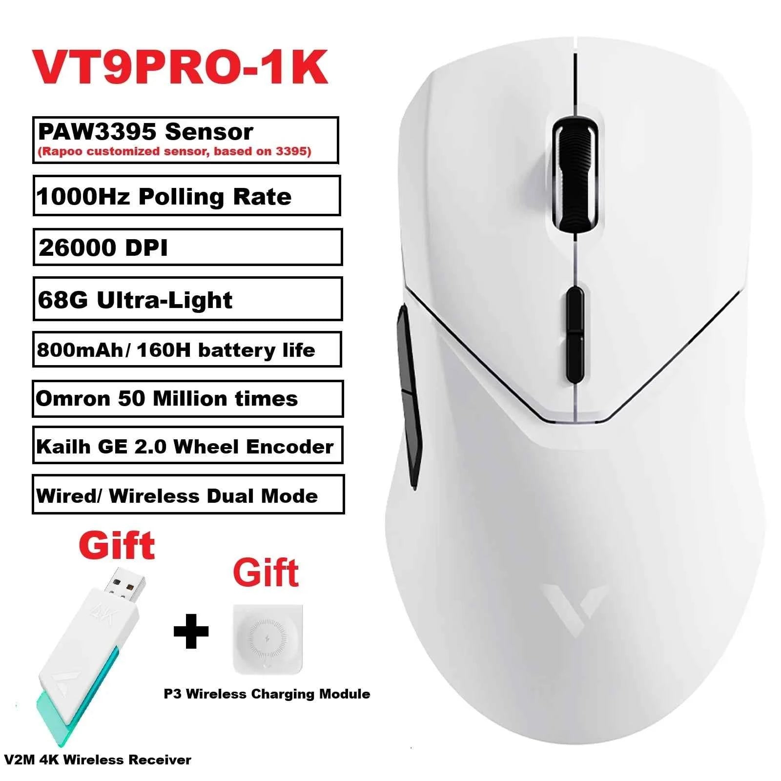 RAPOO VT9PRO Wireless Gaming Mouse