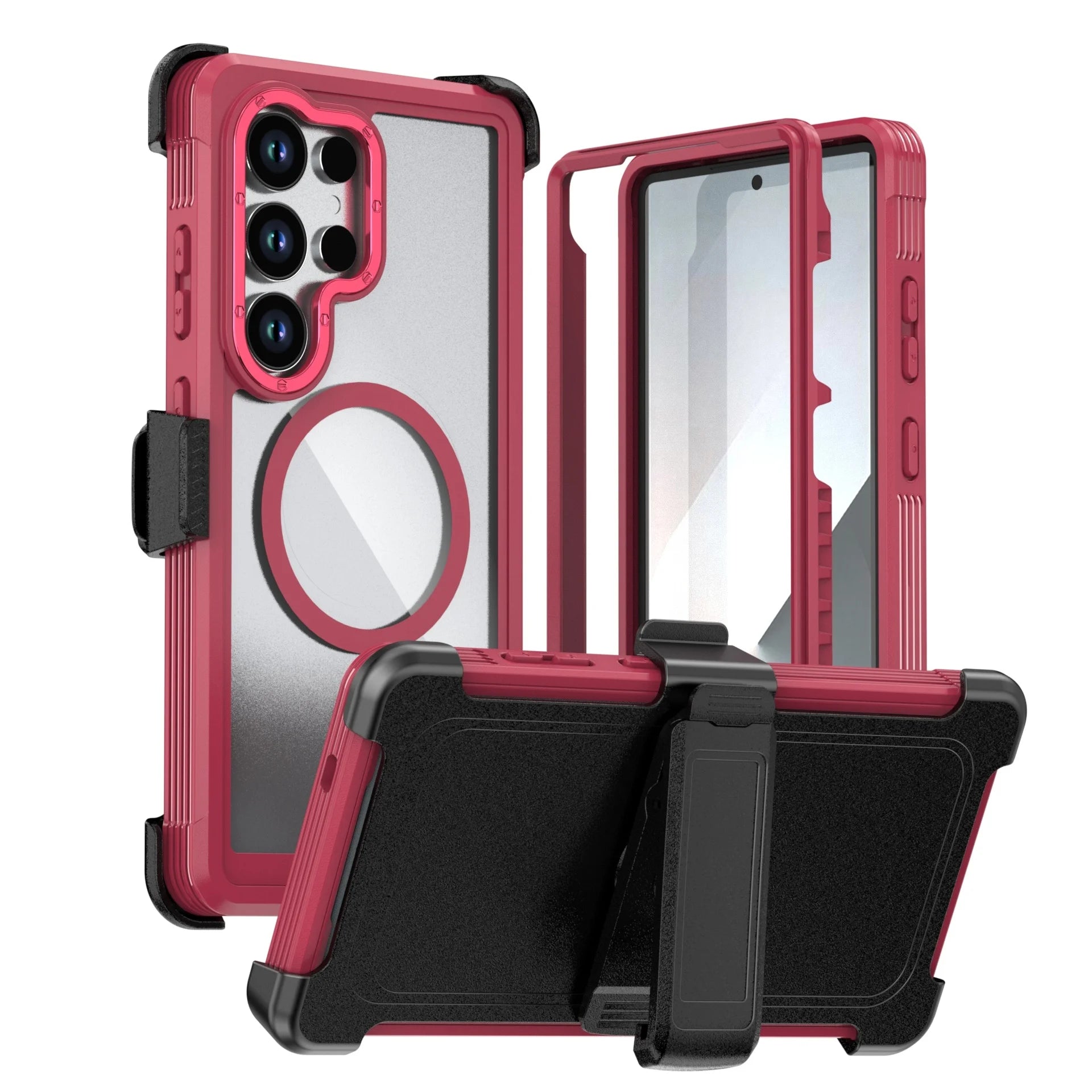 New 3in1 Acrylic for Magsafe Case For Samsung Galaxy S26 S25 S24 Ultra Plus S24 FE A06 A16 A26 A56 A36 A15 Full Protection Cover