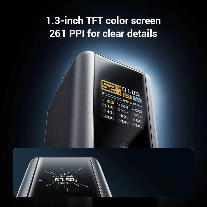 CUKTECH No.15 Power Bank Ultra 20000mAh PB200U 165W 2-Ports Input Portable Screen Display For Macbook iPhone 15 Xiaomi 14 Pro