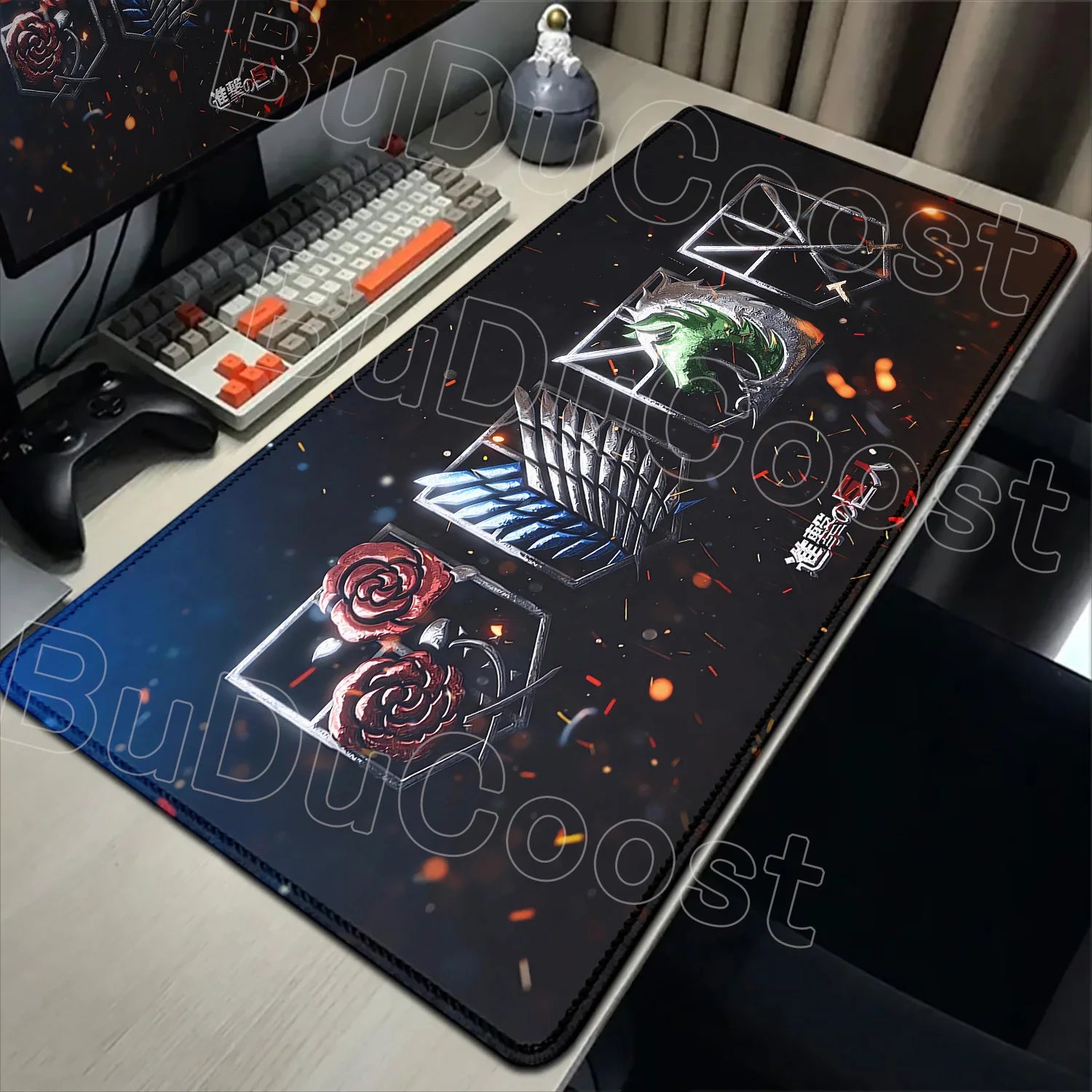 New Mousepad Anime Attack on Titan Mouse Pad Gaming Accessories PC Keyboard Large Rubber Non-slip Desk Mat Computer Table Carpet
