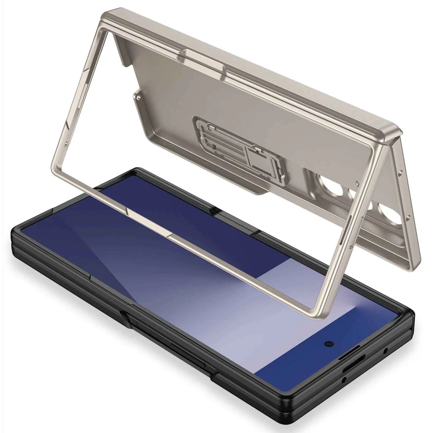 Magnetic Hinge All-included Case for Samsung Galaxy Z Fold 7 6 Ultra-thin Shockproof Stand Matte Cover for Samsung Z Fold7 Case