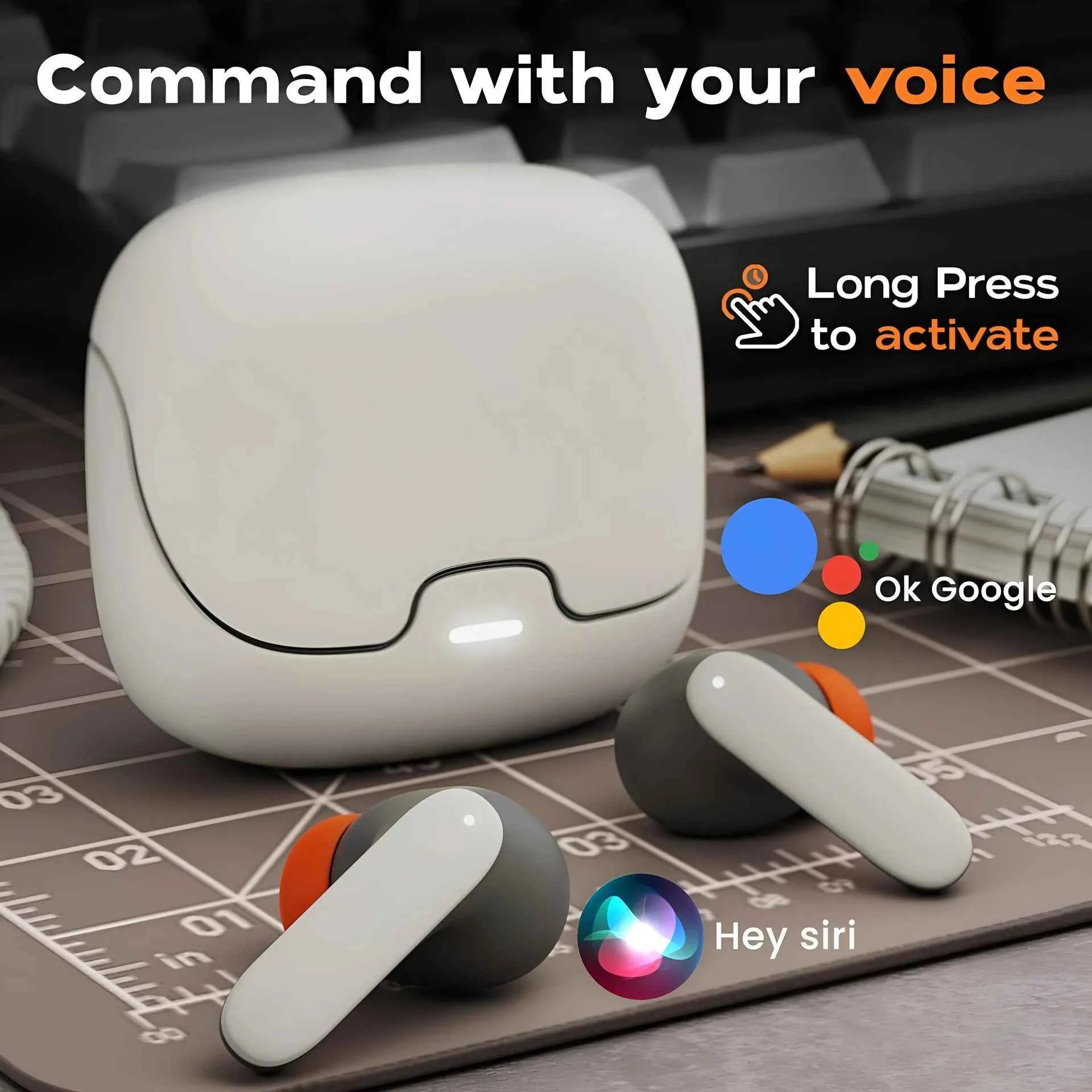 TWS Wireless Earphones 5.4 Bluetooth Ultra-low Latency Dual Microphone ENC Noise Cancelling in Ear Bluetooth Earphones
