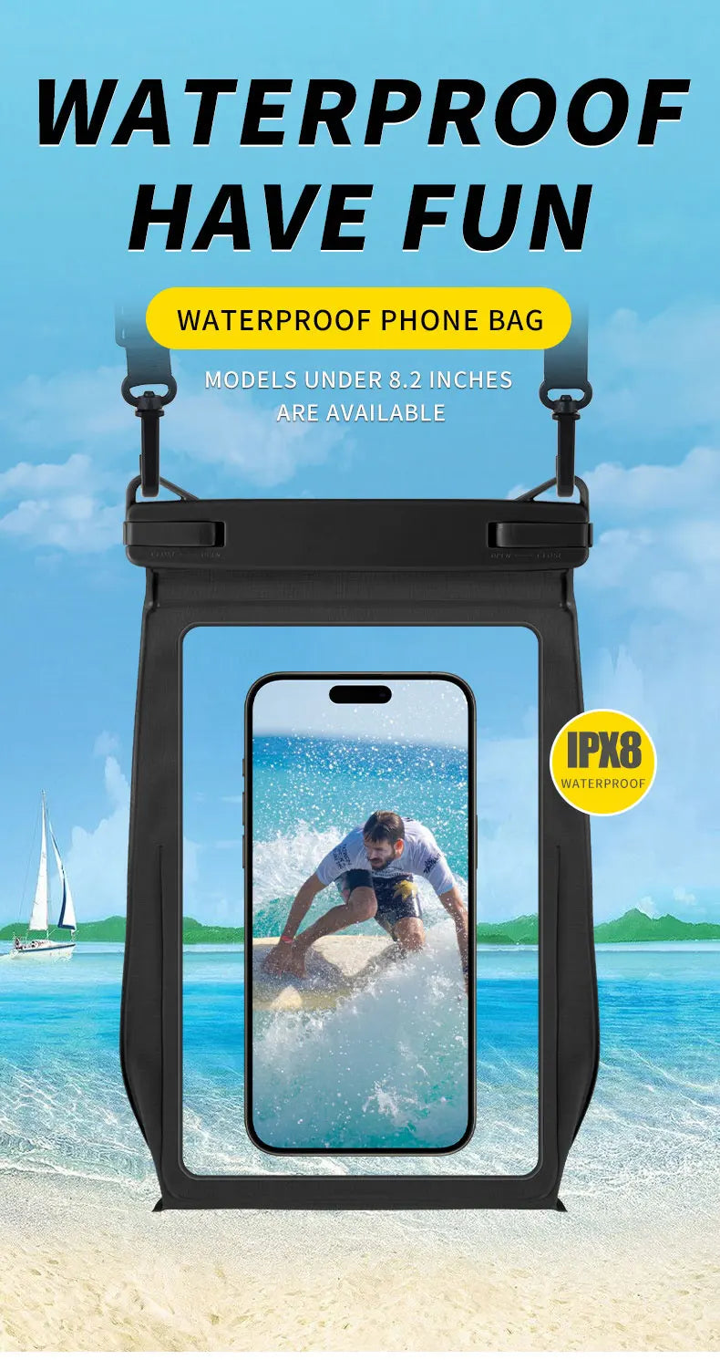 Waterproof Case for iPhone 16 15 14 Samsung S24 23 Ultra Pro Max Plus Large Capacity Swimming Underwater Diving Cover Pouch \';[