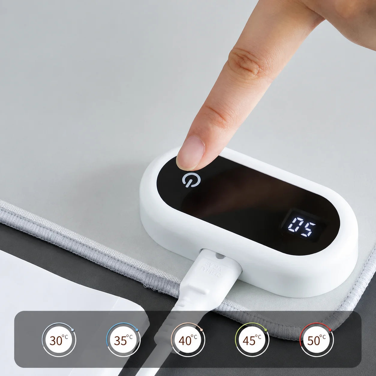 31 * 13 inch Heated Desk Pad USB Desk Heating Pad with 5-Speed Temperature Control Electric Mouse Pad