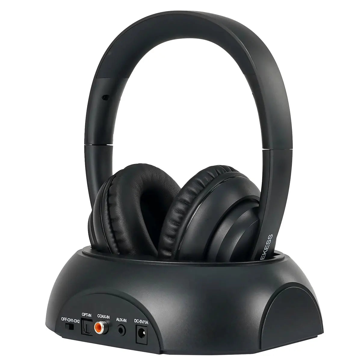 Retekess Wireless Headphone TA006 TV Watching Rechargeable Wireless Earphone with Transmitter Support Coaxial Fiber 3.5 AUX RCA