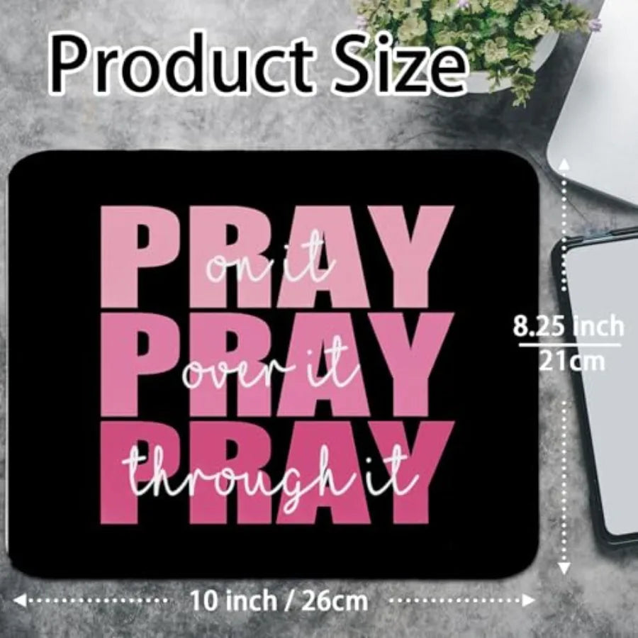 Christian Mouse Pad Bible Verses Small Mouse Pads for Desk, Religious Computer Mousepad Cute Jesus Mousepads for Office, Script