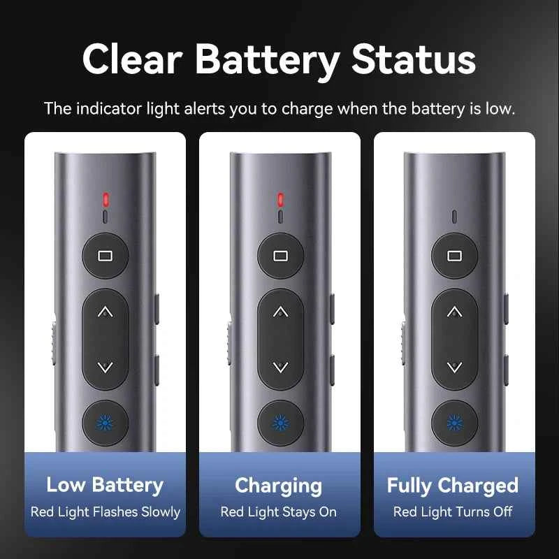 Vention Wireless Laser Pointer Presenter 100m 2.4Ghz USB C for MacBook Android Projector PPT Remote Control Presentation Pen