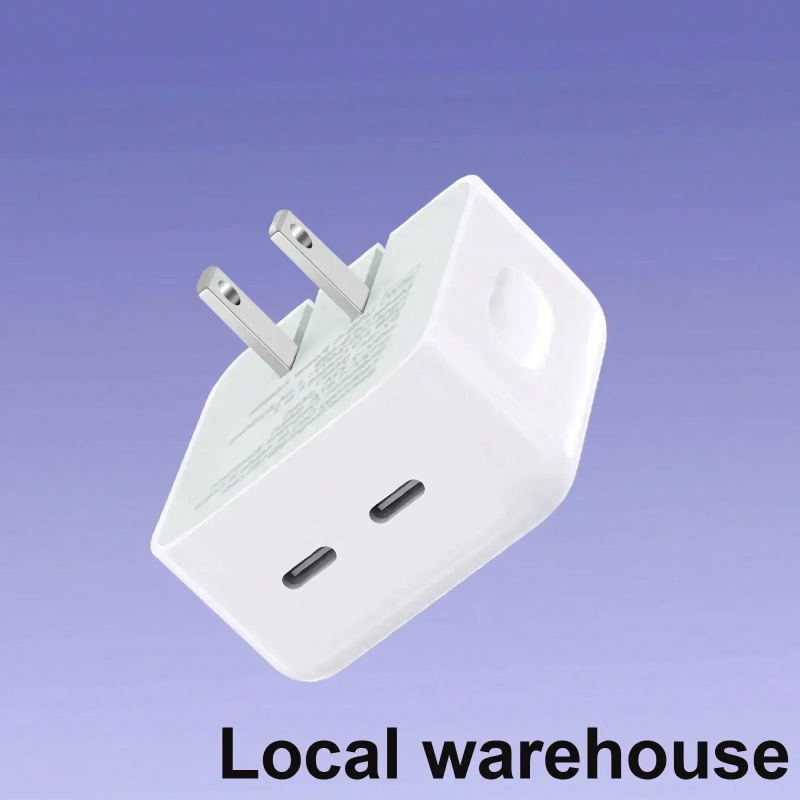20W PD Dual USB-C Foldable Wall Charger Block, Fast Charging Power Adapter Compatible with iPhone 15/16 Pro Max, iPad & Android Smartphones/Tablets, Multi-Device Charger for Home & Office Desk Use