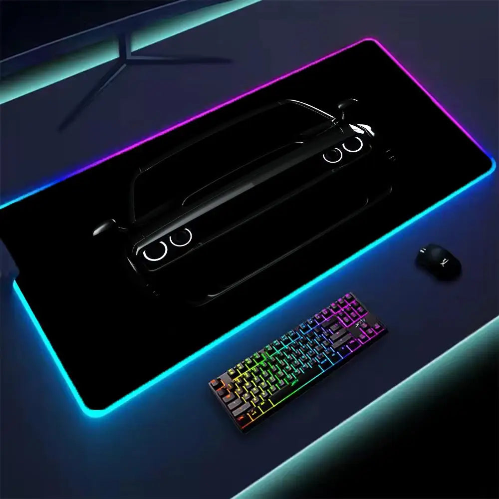Car Super Cool RGB Mousepad Computer Table Mat Gaming Mouse Pad Gamer Accessories LED Backlit Keyboard Cabinet Mousepad Deskmat - WinSupport Tech