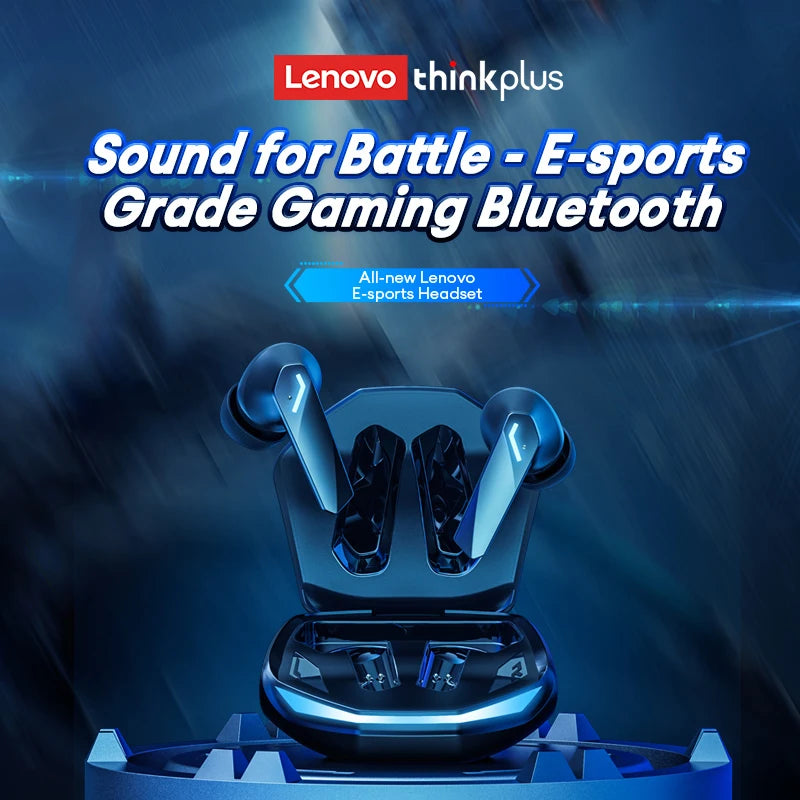 Choice Lenovo GM2 Pro TWS Wireless Bluetooth V5.3 Earphone HD Call Low Latency Headphones Dual Mode Music Gaming Earbuds GM2PRO