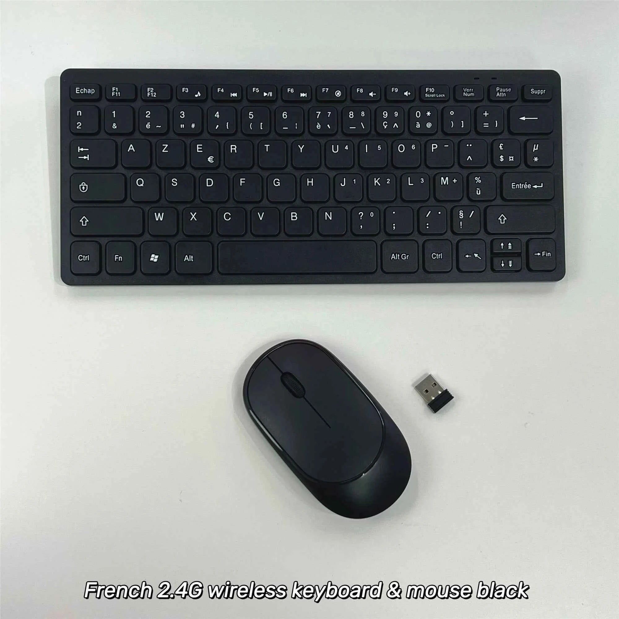 French Spanish Russian Korean 2.4G Wireless Keyboard and Mouse Mini Combo Set For Notebook Laptop Mac Desktop PC Computer
