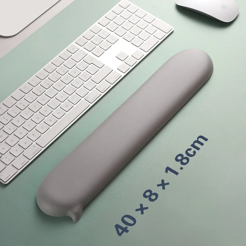 Chat Bubble Silicone Wrist Mouse Pad Keyboard Hand Rest Wrist Rest Palm Rest Wrist Pad Ergonomics White High Value Solid Color
