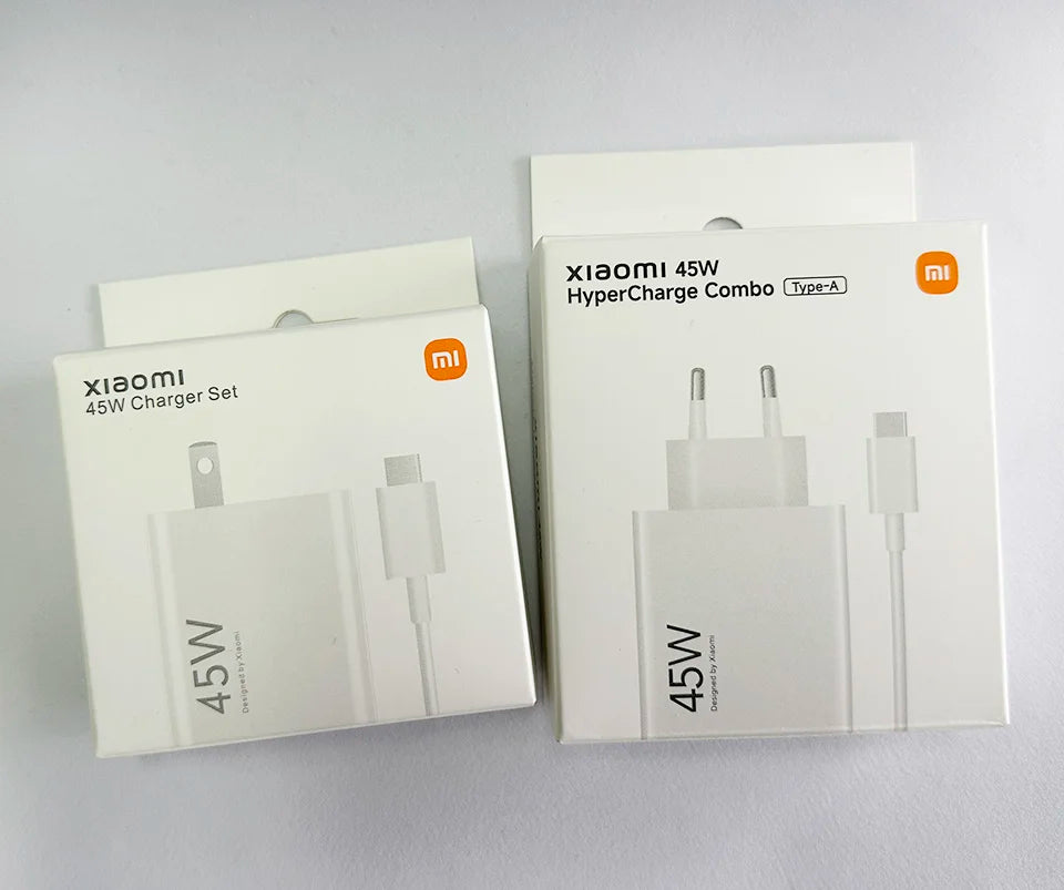 Original XIAOMI Charger 45W 33W Fast Turbo Charge Cable Usb C Travel Adapter Mi 11 10t Pro 10 11s Poco M7 X7 X5 X3 Redmi Note 15
