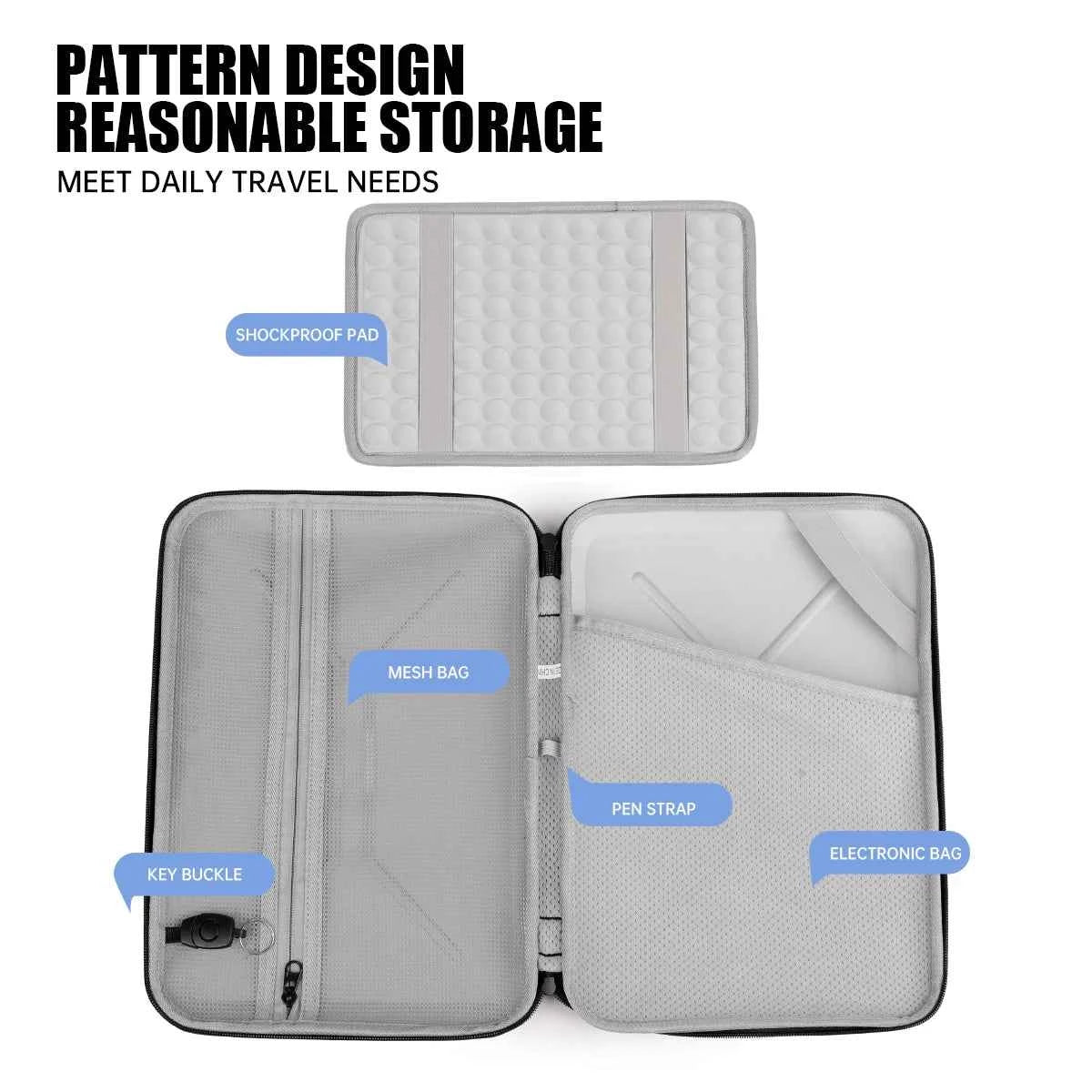 Hard Shell Single-Shoulder Laptop Sleeve 14inch Computer Protective Case Suitable for Apple MacBook Pro 13.3inch Air 13.6inch M3 Huawei 15 Lenovo 15.4 Xiaoxin 15 Men's 15.6