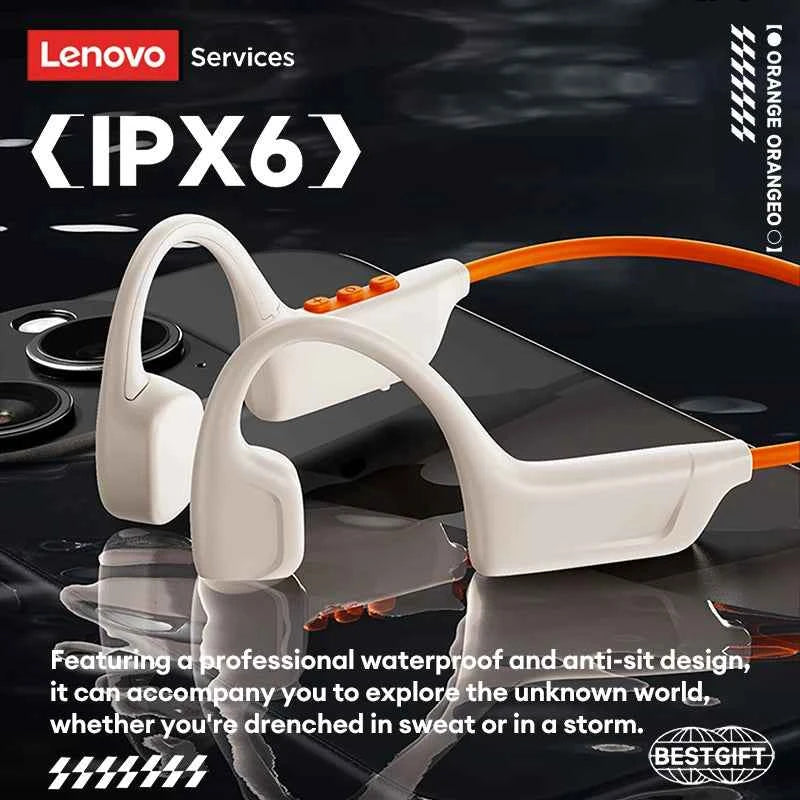 Choice Lenovo S102 Wireless Bone Conduction IPX6 Waterproof Sports Headphones Cycling Fitness Earbuds Bluetooth V6.0 Earphones