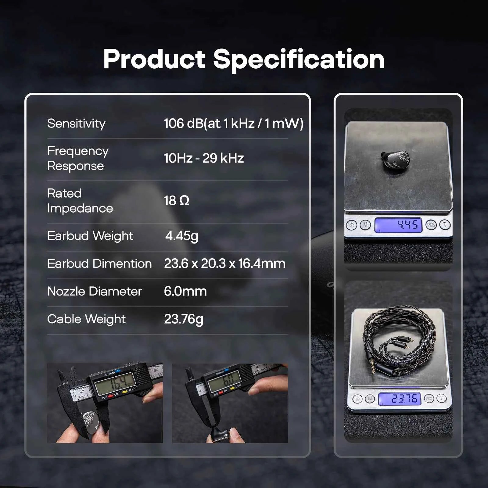 Linsoul Kiwi Ears Cadenza II IEM 10mm Titanium DD with KARS 2.0 Premium Construction Hifi Earphones & High-Quality Cable