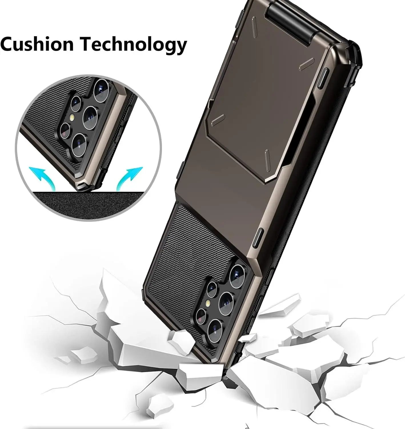 For Samsung Galaxy S25 S24 Ultra S25 S24 Plus S24 FE Wallet Case with Card Holder, Dual Layer Heavy Duty Shockproof Phone Cover