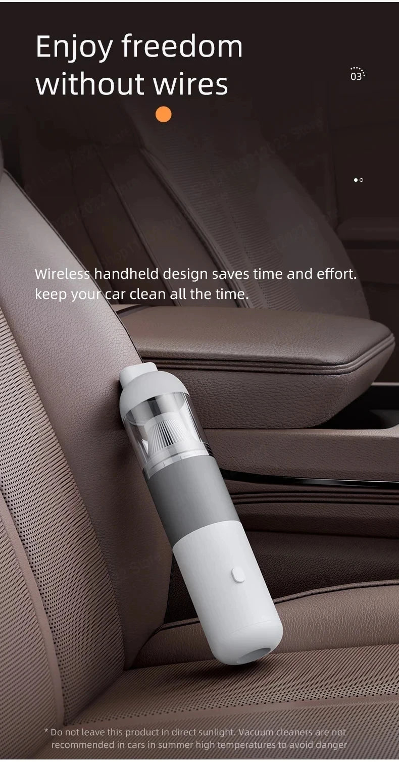 Handheld Vacuum Portable Auto Vacuum Cleaner Mini Wireless Car Vacuum Cleaner Dust Buster Rechargeable for Car Home Office