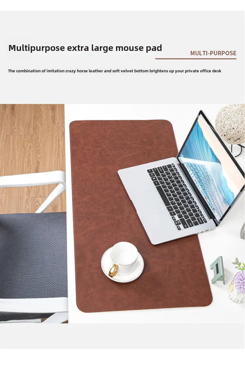 Desk Pad Waterproof PU Mouse Pad Desk Mat Protective Cover Large Mousepad Computer Laptop Non-slip Easy To Clean Keyboard Mats