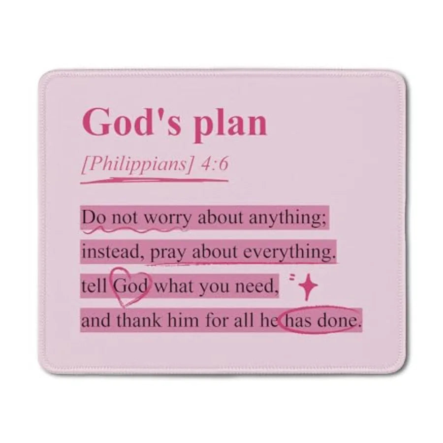 Watercolor Forest Christian Mouse Pad, Psalm 46:1Bible Verse Mouse Pads Mousepad for Desk Home Office Dorm Computers Laptop, Re