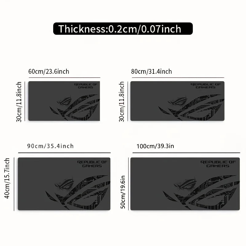1pc Large Gaming Mouse Pad ROG Circuit Board Design Anti-Slip Rubber Base Extended Desk Mat for Office Gaming Setup PC Accessory