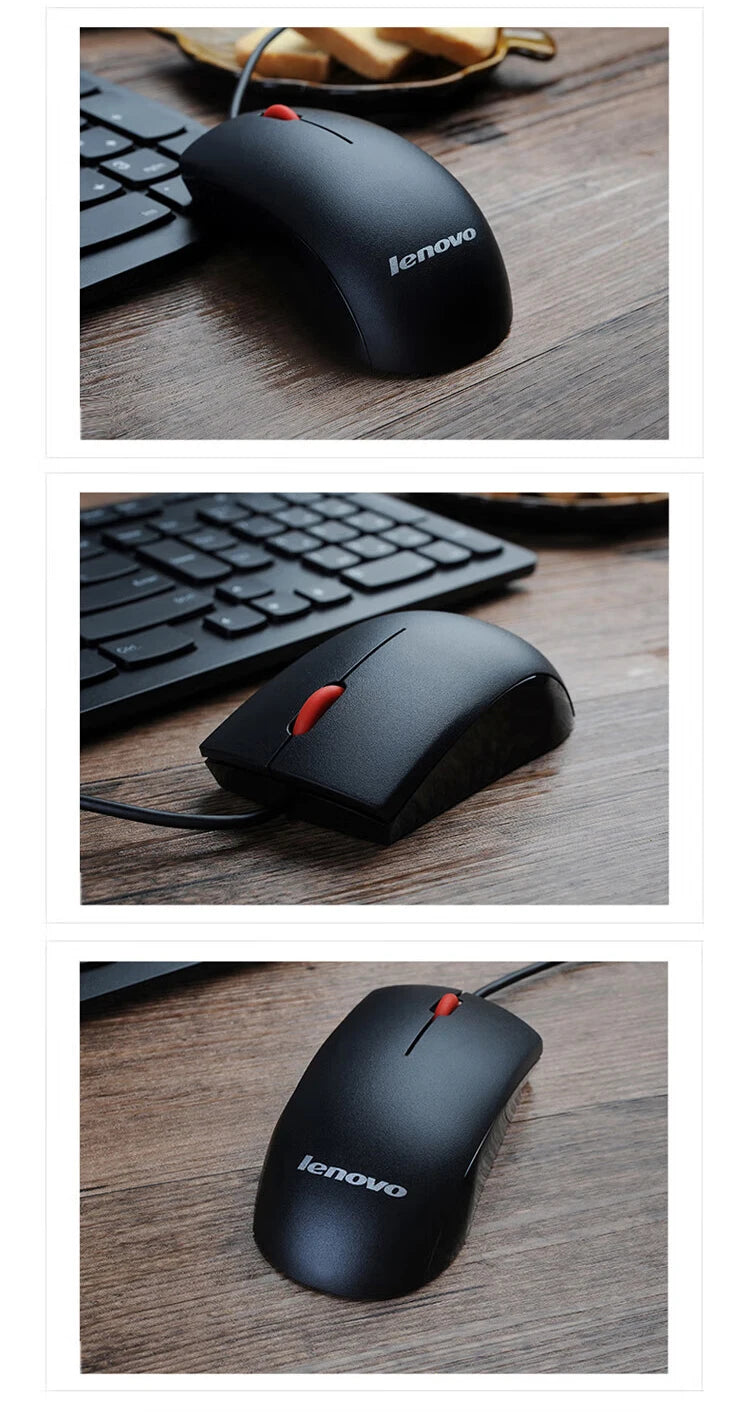 Lenovo keyboard Mouse PS/2 Round Port Interface Wired Combo Red Dot Waterproof