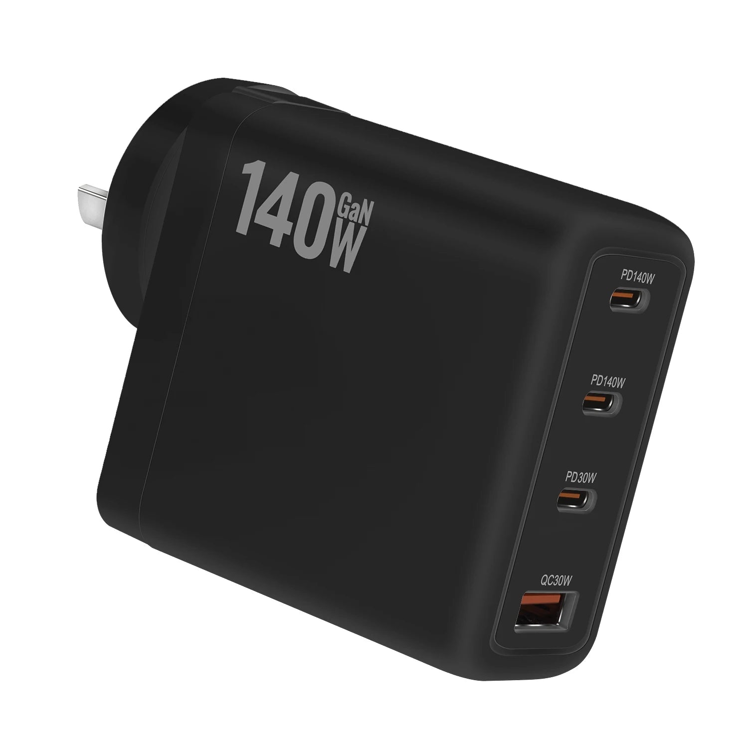 New 140W Multi-Port GaN Charger PD3.1 3C1A Super Fast Charging Head Compact Portable for Mobile Phones