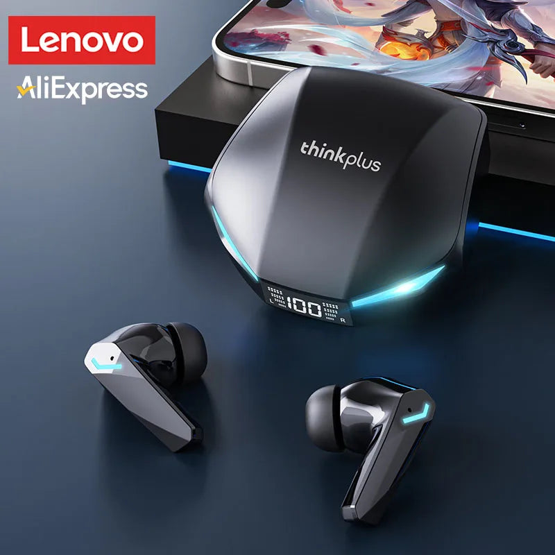 Choice Lenovo GM2 Pro TWS Wireless Bluetooth V5.3 Earphone HD Call Low Latency Headphones Dual Mode Music Gaming Earbuds GM2PRO