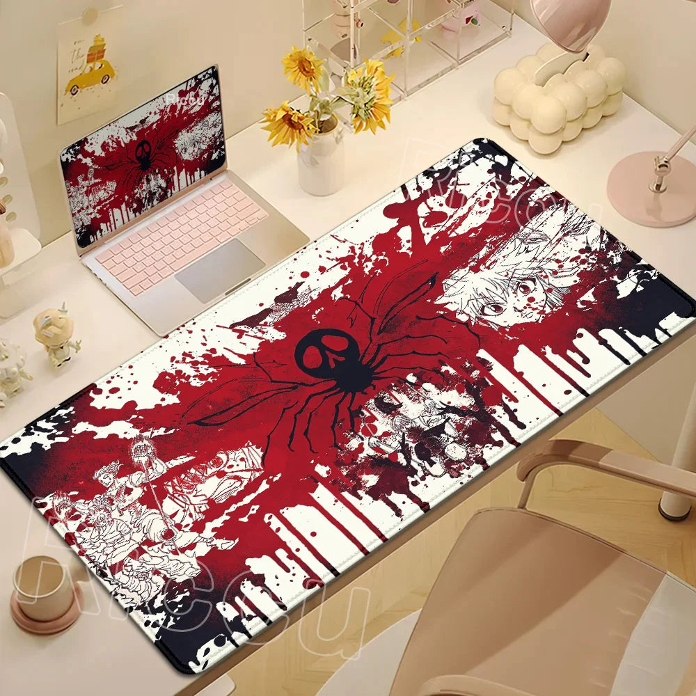 New Hxh Large Mousepad Hunter X Hunter Mouse Pad XXL Gaming Accessories Office Gamer Keyboard Desk Mat Non-Slip Laptop Anime Rug