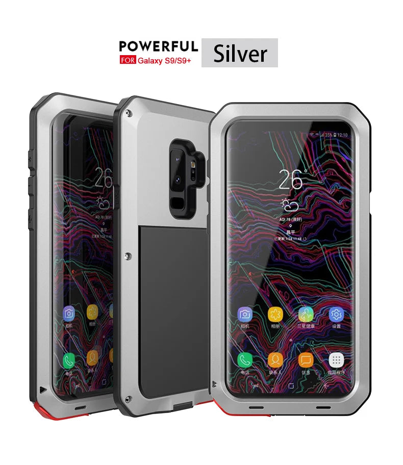 For Samsung Galaxy S24 S23 S22 S21 Ultra S10 S20 Plus Note 20 10 Luxury Armor Metal Heavy Duty Protection Case Shockproof Cover