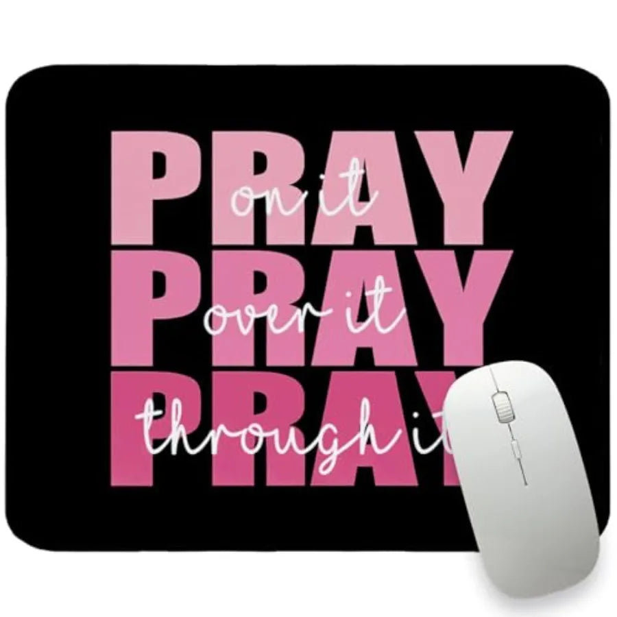 Christian Mouse Pad Bible Verses Small Mouse Pads for Desk, Religious Computer Mousepad Cute Jesus Mousepads for Office, Script