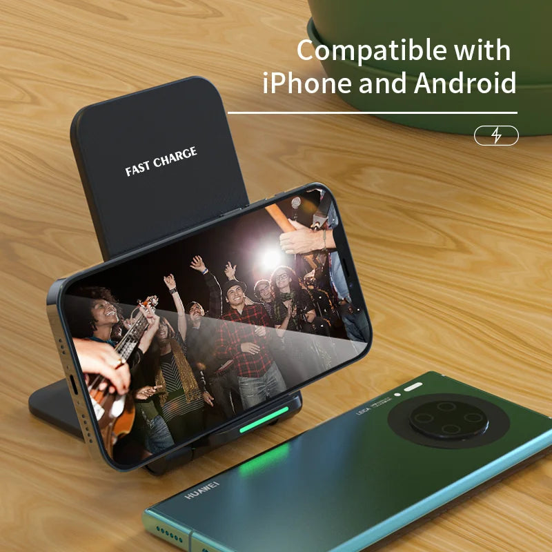 30W Wireless Charger Fast support for Samsung S26-S21 Ultra Quick Charging Stand For iPhone 17-12Pro Max Xiaomi 17 14