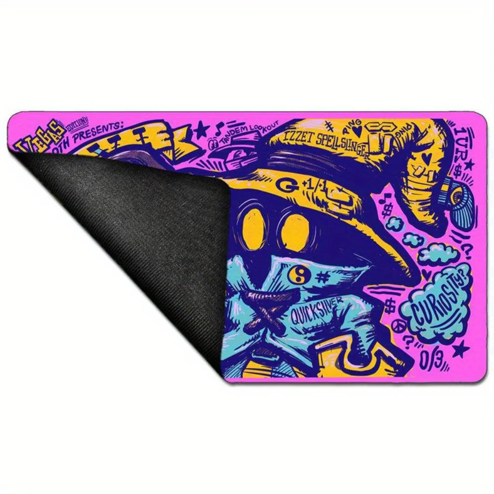 Large TCG Gaming Mouse Pad Playmat, Non Slip Rubber Base Desk Mat for Trading Card Games, PC Keyboard Laptop Mousepad Accessory