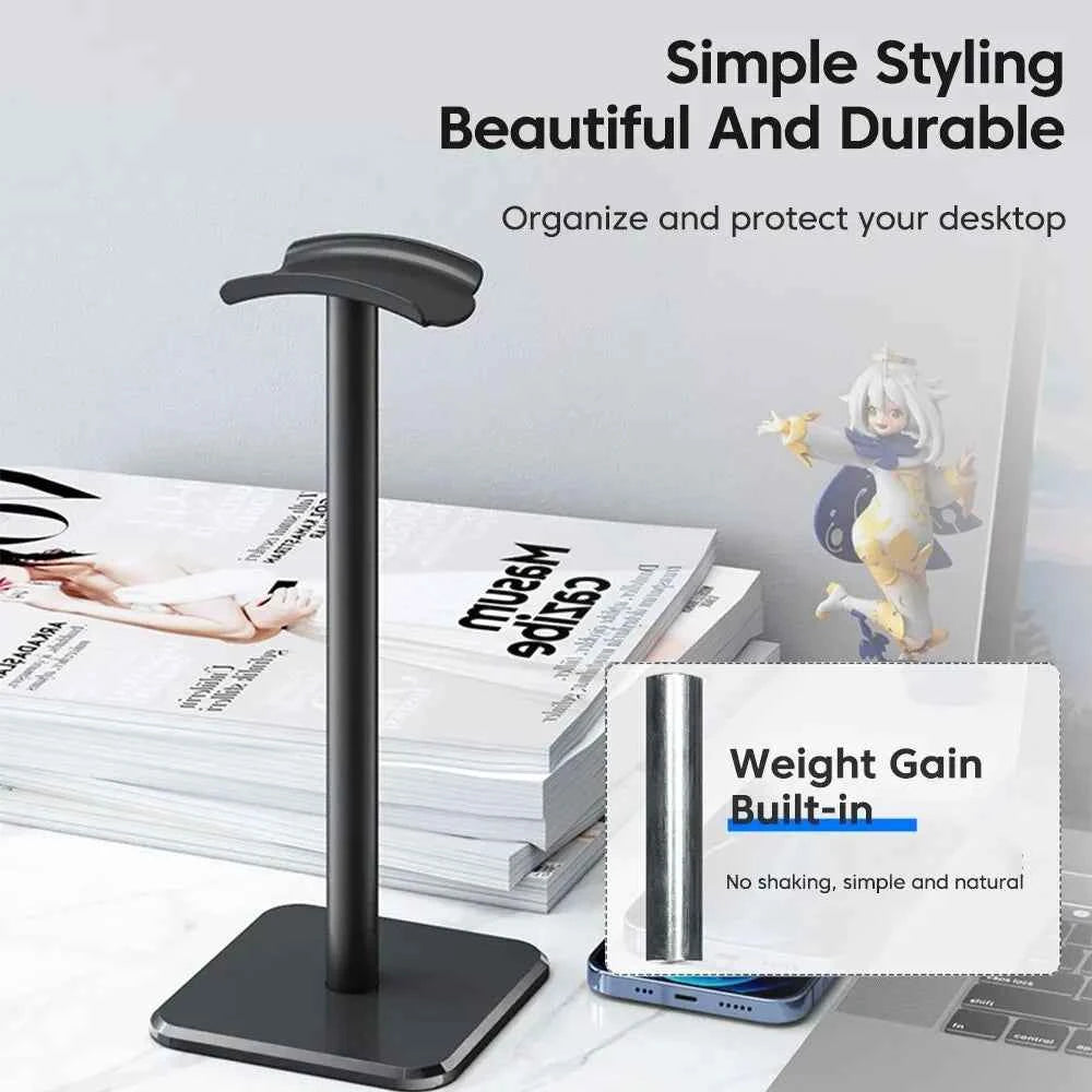 Universal Headphone Stand Aluminuim Alloy Headset Holder for Gaming Earphone Desktop Headphones Support Holder