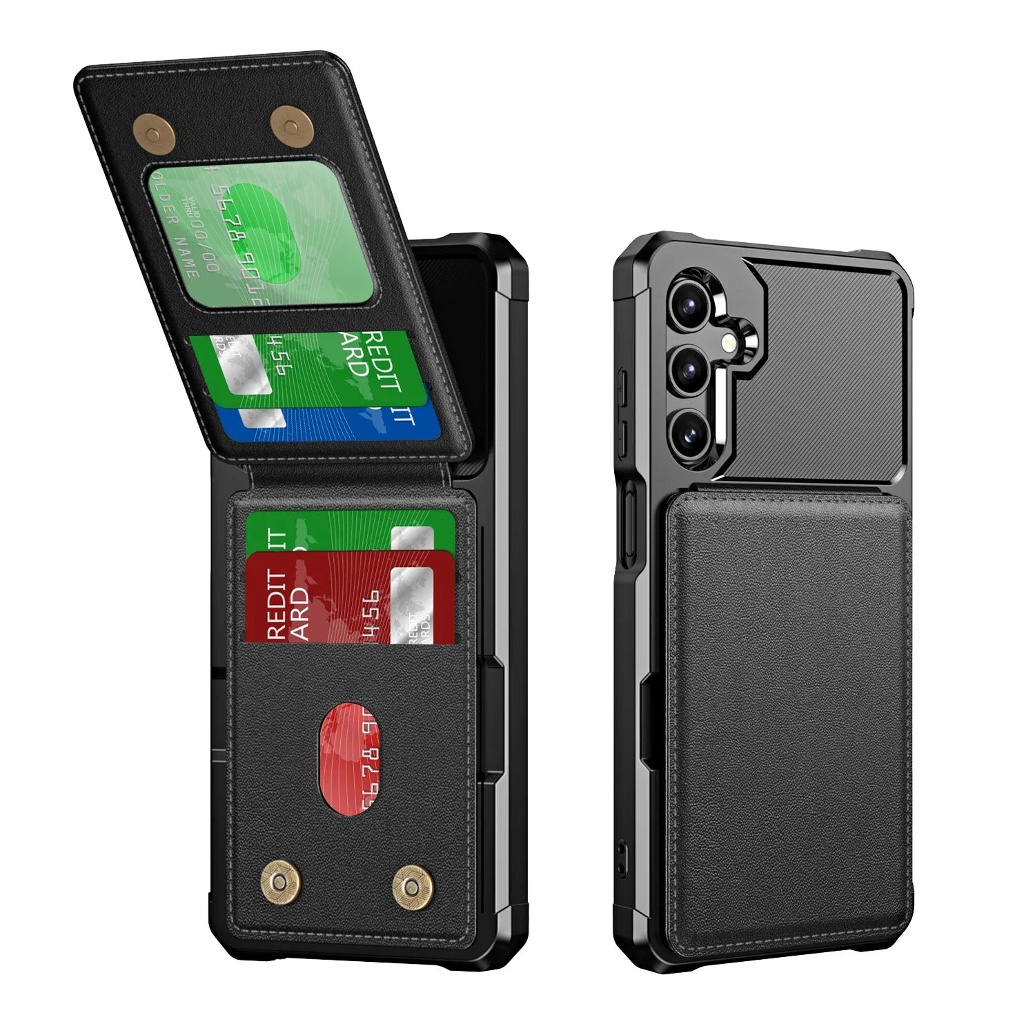 For Samsung Galaxy S25 Ultra S24 FE S23 S21 S22 A56 A36 A26 A16 A55 A35 A15 A54 A34 A23 5G A05 A05S 4G Card Holder Phone Case