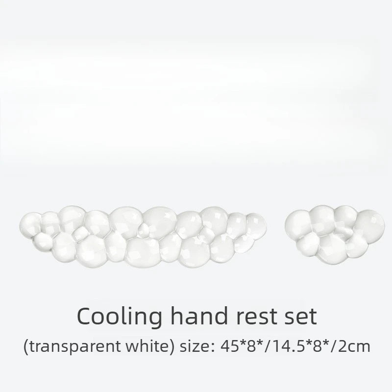 Cloud shaped silicone transparent wristband, mouse pad with wrist rest,non slip keyboard,ergonomic keyboard,mouse pad,wrist rest