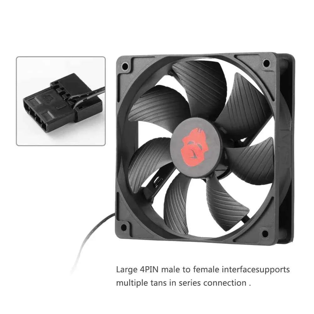 12cm 3000RPM Fan Cooling 12V PC Case Radiator Cooler 120MM Big 4Pin Desktop Chassis Workstation Cabinet Heatsink Fan Server Fans