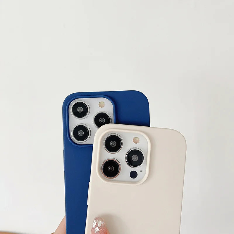 Luxury Matte Candy Ultra Thin Color Silicone Soft Case For iPhone 16 15 14 13 12 11 Pro Max Plus Mini Back Cover Colorful Shell