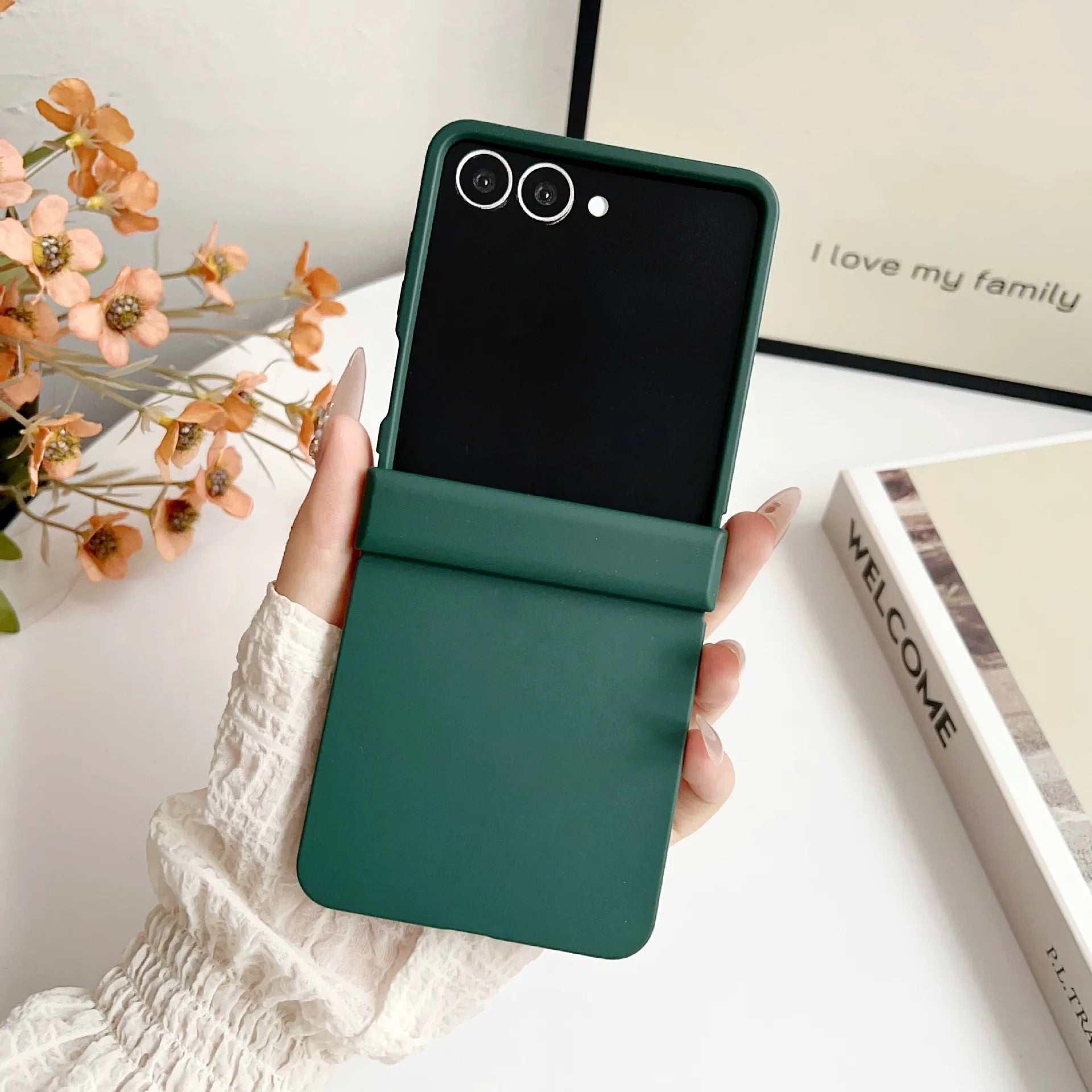 Dopamine Candy Color Matte Phone Case for Samsung Galaxy Z Flip 7 FE 6 5 Flip 4 3 5G Hinge Protective Hard Back Cover