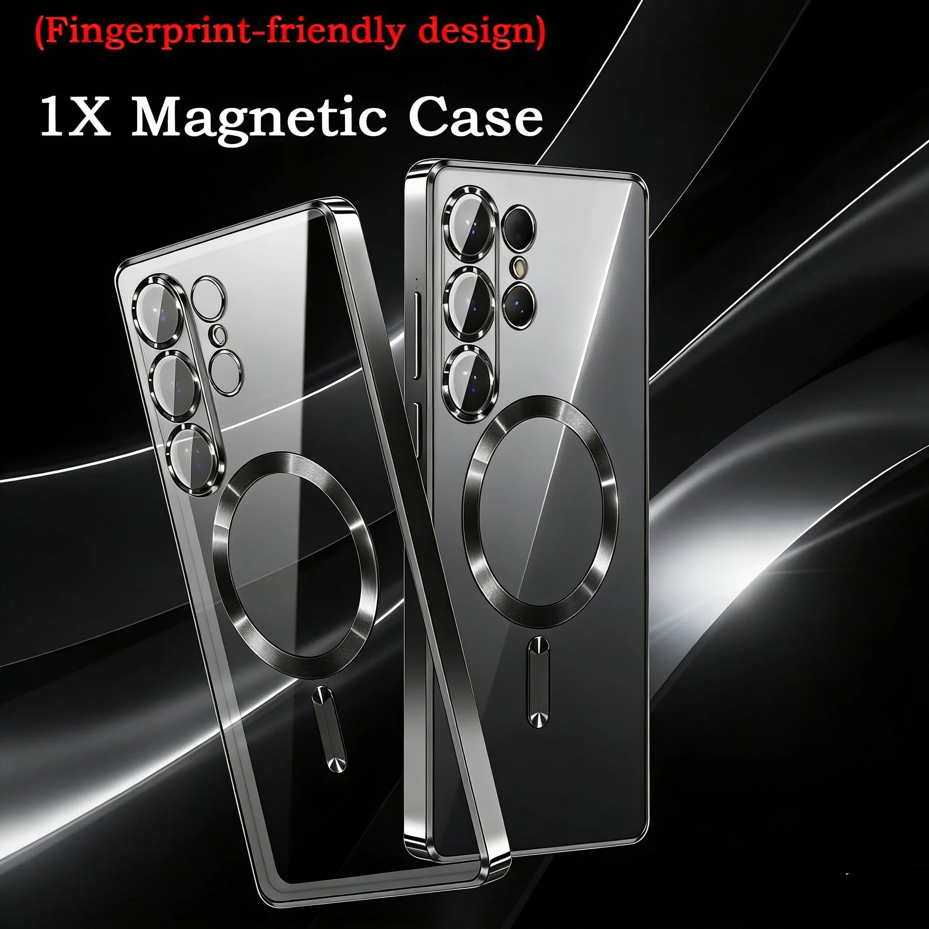 Luxury Transparent Plating Magnetic Wireless Charge Case for Samsung Galaxy S26 S25 S24 S23 S22 S21 Ultra Plus FE Note 20 Cover