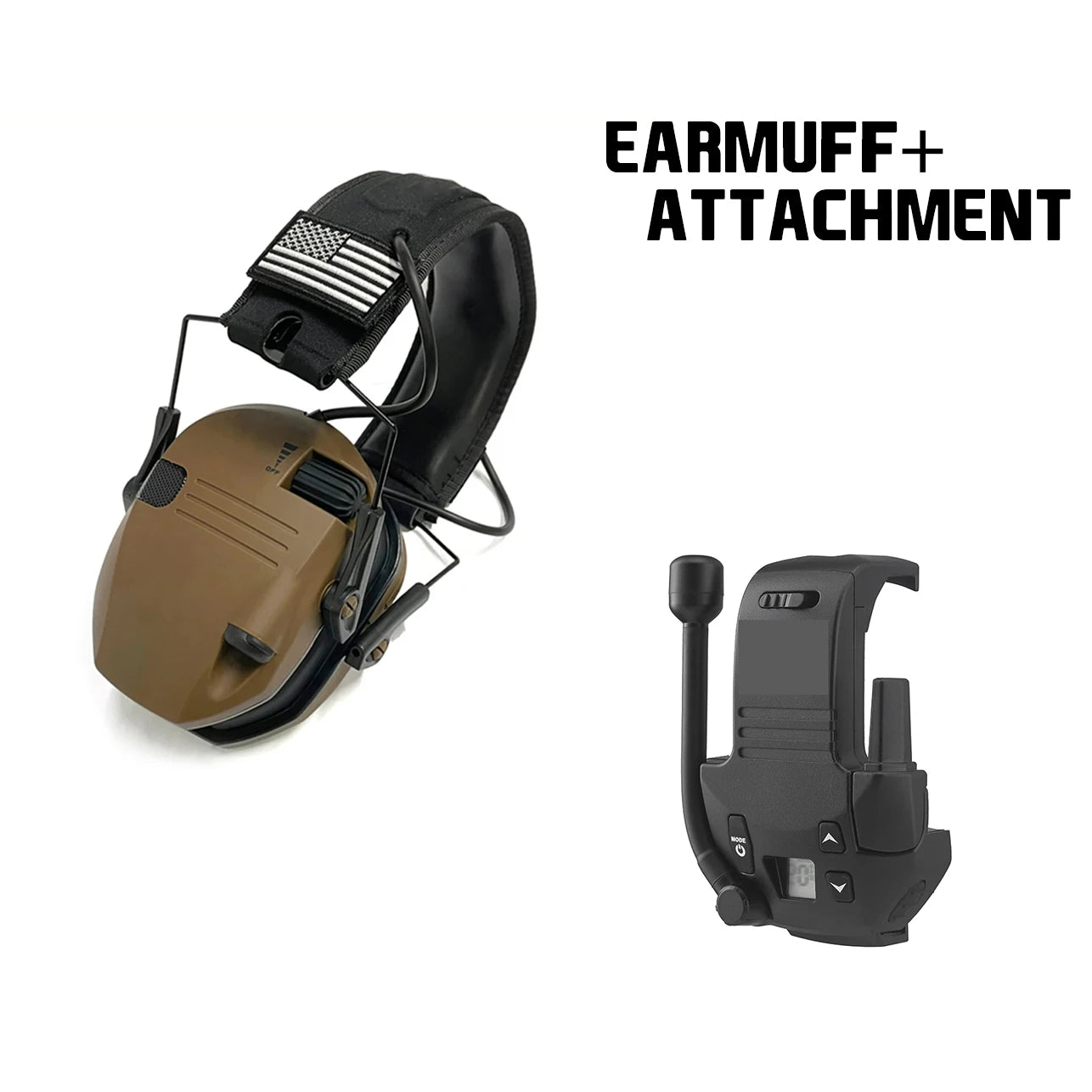 Tactical Headphones High Sensitivity Clear Call Military Headset for Shooting Communication Water Resistant Noise Reduction