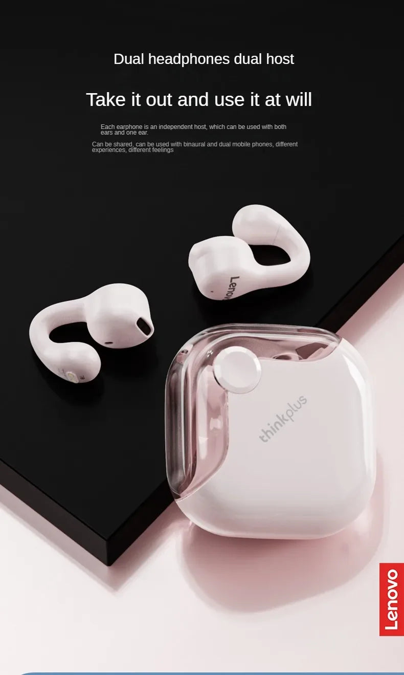 Lenovo XT61 Bluetooth 5.3 Earphones With Noise Reduction Earbuds Sports Gaming Touch Control Earhooks Waterproof HeadsetS