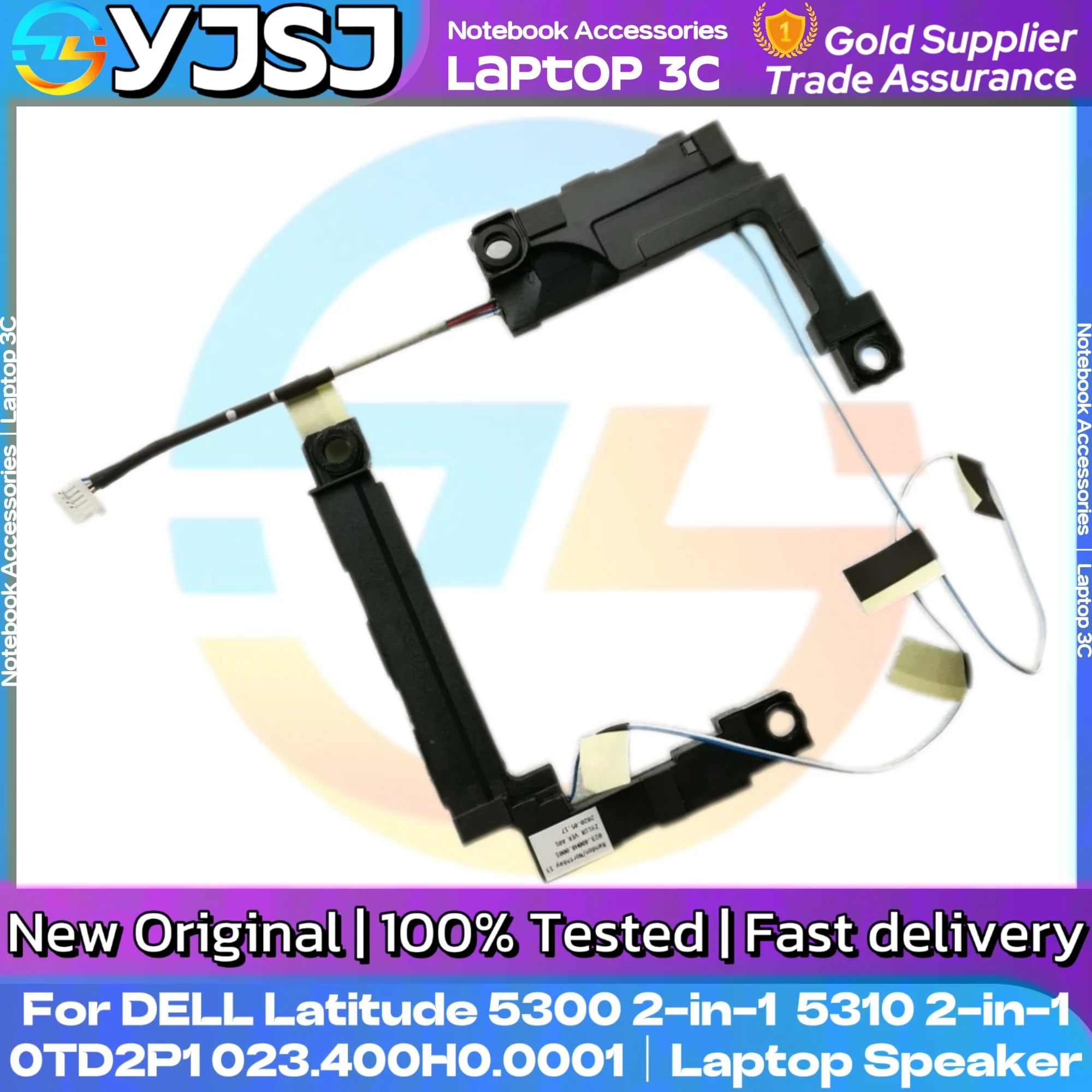 NEW GENUINE Original Laptop Speaker for DELL Latitude 5300 2in1 5310 2-in-1 built-in Speaker 0TD2P1 023.400H0.0001
