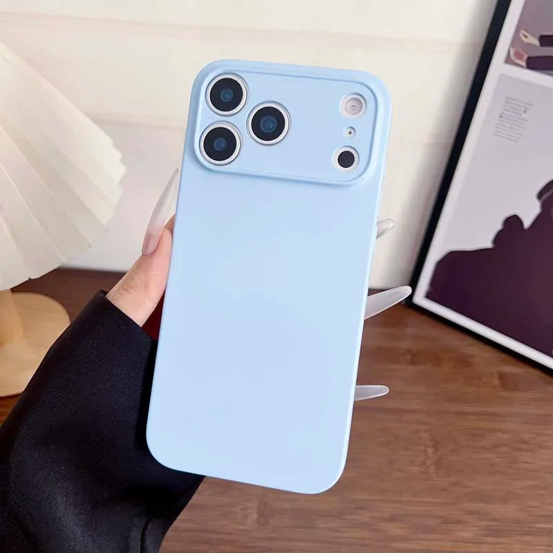 Liquid Silicone luxury Original Cover For iPhone 17 16 15 14 Pro Max 17 Air 16 PLus Case TPU Protect Skin Smooth Shockproof Case