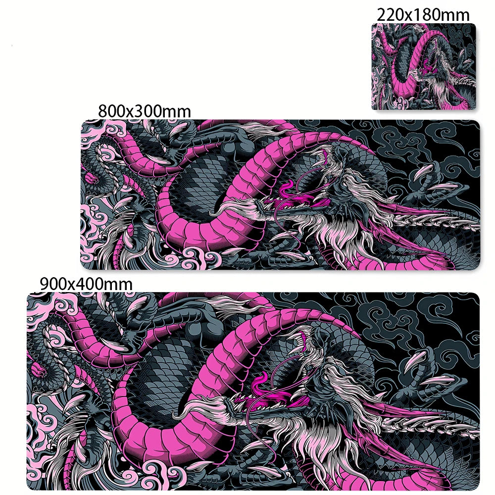 Large Gaming Mousepads Black and White Dragon Mouse Pad Computer Mousepad 90x40cm Desk Mouse Mat For PC Keyboard Mats Table Rug