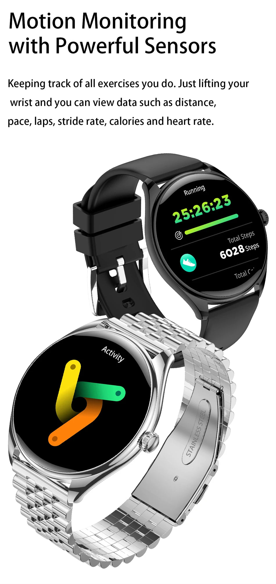 New Ultra Thin SmartWatch Men AMOLED 3D Screen Always Show Time Sports Fitness Waterproof Heart Rate Bluetooth Call Smartwatches