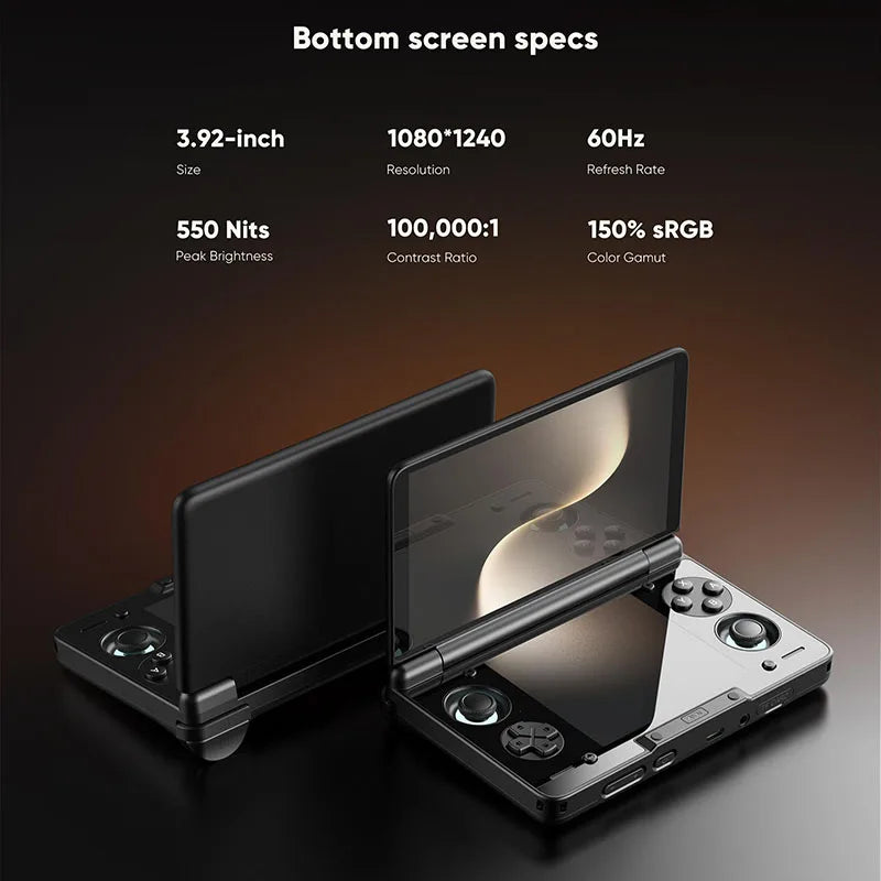 AYN THOR Flip Up Handheld Game Console 6''IPS 4K Ultra HD Screen Game Console Support Wi-Fi7+BT5.3 The Best Gift for A Friend Pocket Player Console