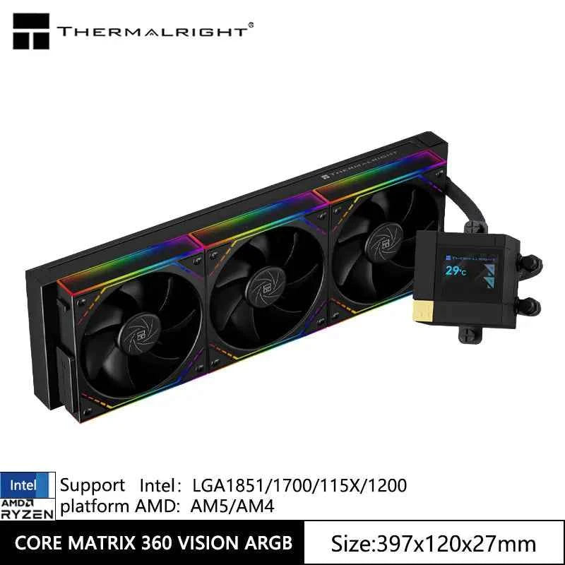 Thermalright CORE MATRIX VISION ARGB All-in-one water cold radiator, 2 inches Magnetic rotatable cold head